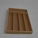 Silverware Organizer Kitchen Drawer Organizer Utensil Organizer Bamboo Silverware Holder Cutlery Organizer in Drawer Flatware Organizer Tray(5 slots, Natural