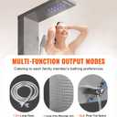 VEVOR Shower Panel System, 5 Shower Modes, LED Shower Panel Tower, Rainfall, Waterfall, 2 Body Massage Jets, Tub Spout, Handheld Shower Head with 59" Hose, Stainless Steel Wall-Mounted Shower Set