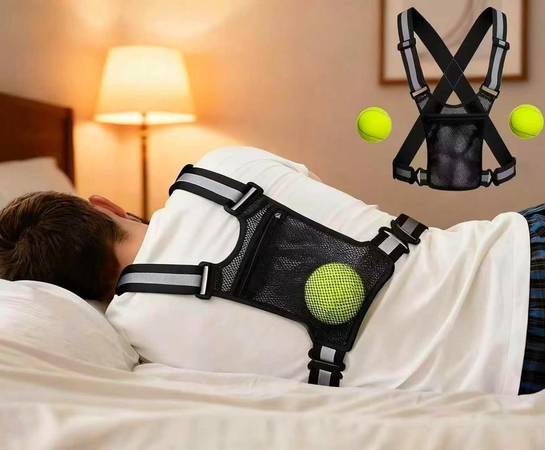 Prevent Back Sleeping,Sleep Position Trainer for Sleeping On Your Side,Adjustable Side Sleep Trainer to Stop Snore,Including Balls to Prevent Back Sleeping Positional Therapy for Snoring Relief.