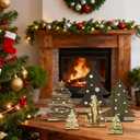 6PCS Christmas Decorations Indoor  Farmhouse Christmas Table Bookshelf Decor, Holiday Decorations Indoor for Home Office, Table, Home, Mantel, Shelf, Desk Xmas Decor