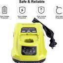 18-Volt P117 Rapid Charger Replace for Ryobi 12V-18V Battery One+ Lithium-Ion/NiCad/NiMh Battery P102 P108 P189 P197 P103 P105 P107 P190 P191 PBP002 PBP005