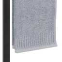 Hand Towel Holder Stand for Bathroom, L- Shaped Standing Hand Towel Rack, Towel Bar Kitchen Vanity Countertop Organizer, Metal Material (Marble Base,14' H Matte Black)