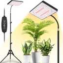 LBW Grow Lights for Indoor Plants Full Spectrum with Stand,214 LEDs Standing Plant Lights for Indoor Growing, Floor Grow Plant Lamp with 4/8/12H Timer,6 Brightness Levels,75" Adjustable Tripod (One-Head)