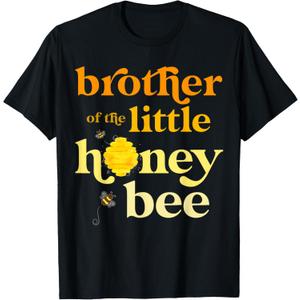 Brother Little Honey Bee Birthday Gender Reveal Baby Shower T-Shirt