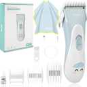 Baby Hair Clippers, Ceramic Blade Electric Kids Hair Trimmer, Ultra-Quiet Cordless Rechargeable Waterproof Haircut Kit for Kids & Adult