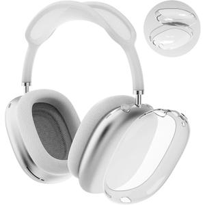 Ainiv Protective Case Compatible with Airpods Max, 2 Pack Soft TPU Anti-Scratch Skin Cover for Airpods Max, Shockproof Accessories for AirPods Max Headphones (Crystal Clear)