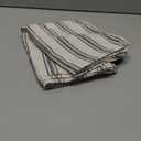 jinchan Striped Linen Kitchen Curtains 36 Inch Tiers Cafe Curtains Farmhouse Small Drapes for Windows Short Balanced Stripe Half Window Light Filtering for Bathroom Laundry 2 Panels Black on Linen