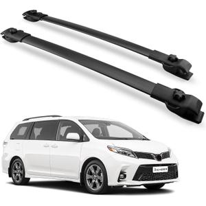Richeer 300LBS Roof Rack Cross Bars Fit for 2011-2020 Sienna(with Raised Side Rails), Heavy Duty Aluminum Cross Bar for Cargo Racks Rooftop Luggage Carrier Bicycle Roof Bag