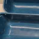 Goovilla Large Feed Trough, Hanging or Screw-in Fence Feeder with Clips, 2 Pack 9 Quart Goat Feeding Supplies, Dog Horse Hog Pig Livestock Poultry Plastic Feeder Trough Bucket for Large Animal, Blue