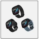 WITHit - Band Kit for Fitbit Versa 3 and Fitbit Sense (3-Pack) - Black Mesh/B...
