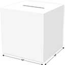Beistle 2 Piece White Card Box Holders for Weddings, Baby Shower, Birthday and Graduation Celebrations