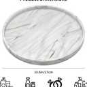 10.6 Inch Round Vanity Tray, Bathroom Counter Organizer, Perfume Organizer Tray, Makeup Organizer countertop Decorative Tray, Countertop Organizer Tray for Jewelry, Perfume, Cosmetic, Candle