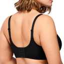 HSIA Minimizer Bras for Women Seraphina Full Coverage Underwire Unlined Mesh Plus Size Convertible Bra for Big Busted Solid, Black, 36DDD