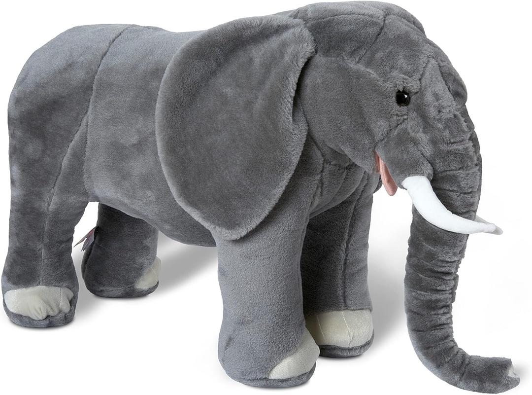 Melissa & Doug Giant Elephant - Lifelike Stuffed Animal (Over 3 feet Long)