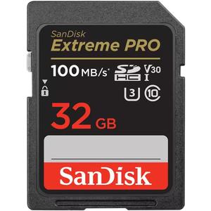 SANDISK 32GB Extreme PRO SDHC UHS-I Memory Card - C10, U3, V30, 4K UHD, SD Card - SDSDXXO-032G-GN4IN