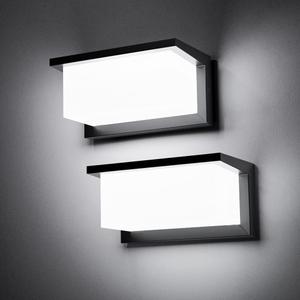 Outdoor Wall Sconce Lights 2 Pack Daylight, Modern LED Exterior Wall Light 1500LM, 3CCT Selectable 3000K 4000K 5000K, Waterproof Wall Mounted Light with Flood-Effect Lighting for Porch, Garage
