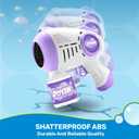 JOYIN 2 Kids Bubble Guns with 4 Bottles Solution, Automatic Bubble Machine Gun with 8 Holes for Kids, Adults, Summer Toys, Easter Basket Stuffers, Birthday Gift, Party Favors-PurplePink