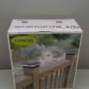 Solar Post Cap Lights 12 Pack, Fence Post Solar Lights, Warm White/Cool White Lighting, Black Waterproof Outdoor Post Lights for Garden Patio Porch, 4x4, 5x5 or 6x6 Vinyl/Wooden Posts