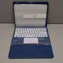 Harvopu Compatible for iPad 11th 10th Generation Case with Keyboard, Folio Cover with Pencil Holder, Multi-Touch Trackpad, 7 Color Backlit, Detachable Keyboard for iPad (A16) 11th/10th Gen (Navy Blue)