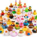 XY-WQ Rubber Duck 30 Pack for Jeeps Bath Toy Assortment - 2.3 Inch Bulk Floater Duck for Kids - Baby Showers Accessories - Party Favors, Birthdays, Bath Time, and More (30 Varieties)