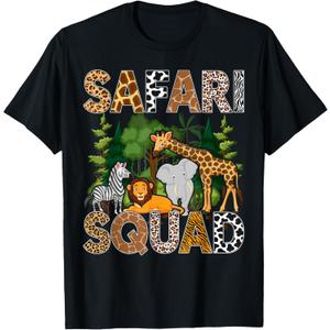 Safari Art for Men Women Zoologist African Print Zoo Safari T-Shirt, Size: S