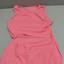 PRETTYGARDEN Women's Summer Midi Bodycon Dresses Casual Crew Neck Side Slit Sleeveless Knit Cut Out Tank Top Dress (Pink, L)