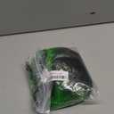 Black Wavy Bob Wig With Green Highlight, 14 Inches Short Synthetic Hair for Women, Cosplay Halloween Party Use (HL Green)