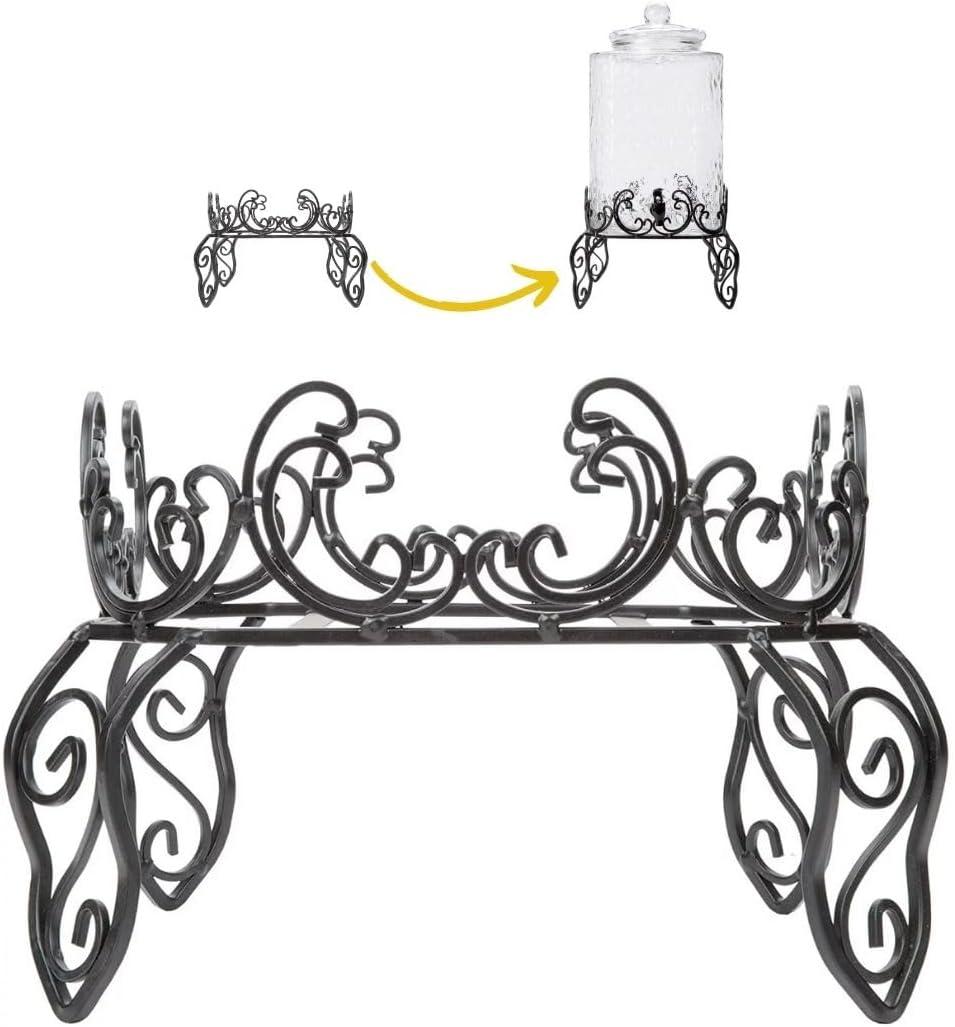 Metal Stand for Glass Beverage Dispenser, Metal Stand for 5 Gallon Glass Beverage Dispenser, Beverage Dispenser Stand for 2.4 Gallon Drink Dispenser Stand ONLY (5 Gallon Metal Stand 12''x8.5''H)