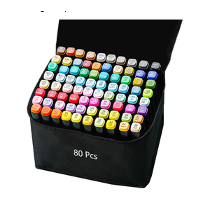 80 Colors Alcohol Markers Art Markers for Kids and Adult Drawing Marker Dual Tip Coloring Painting Perfect for Boys Girls Students Gift