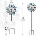 MUMTOP Decorative Metal Wind Spinner for Garden, Outdoor Patio, Lawn, Yard, Weather Resistant Kinetic Art