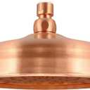 8 Inch Stainless Steel Copper Shower Head Antique Red, Big Large Round Rainfall Showerhead Sprayer, High Pressure Sprinkler Nozzle Single Head Replacement for Bathroom Garden Bath Waterfall Experience