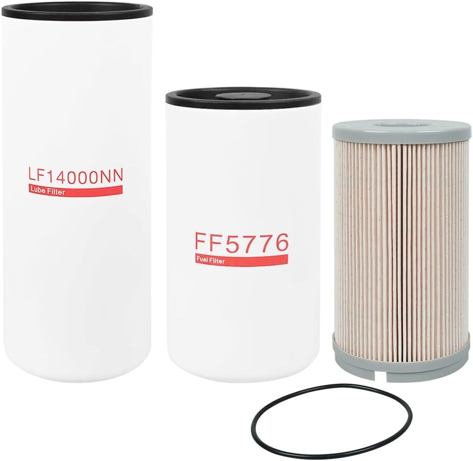 LF14000NN FF5776 K37-1029 Oil Change Filter Kit Fits for CUMMINS ISX15 Replace K37-1012 K37-1011 2864993 2893612 C3685306 4331007 96498 4367100 LF9080 P559000