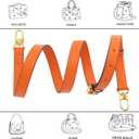 Vachetta Leather Adjustable Crossbody Strap for Leather Shoulder Strap Belt Replacement Suitable for L V Handbags (Orange-genuine Leather)