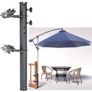 Patio Table/Offset Umbrella Railing Holder, Stainless Steel Outdoor Umbrella Mount/Bracket for Deck Railing, Adjustable Base Width (Tube ID: 2.05") Patio Table/Offset Umbrella Railing Holder, Stainless Steel Outdoor Umbrella Mount/Bracket for Deck Railing, Adjustable Base Width (Tube ID: 2.05")