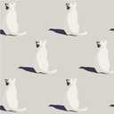 HAOKHOME Cat Peel and Stick Wallpaper Removable Renter Friendly Wall Paper Gray/White/Navy Self Adhesive Contact Paper for Bedroom Nursery Bathroom 17.3in x 9.8ft