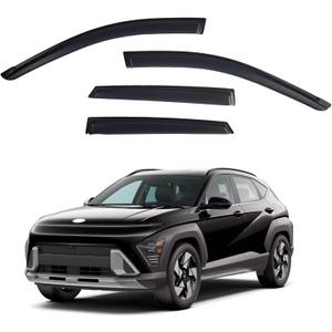 Window Visors Rain Guards fits 2024-2026 Hyundai Kona, Out-Channel Window Wind Deflectors Vent Shades Accessories, Dark Smoke 4 Pcs, 2025