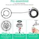 Mussozy Fan Misting Kit for Outdoor Cooling 26.3 FT Misting Hose 8 Brass Misting Nozzles Outdoor Fan Misting Cooling System Water Misting Fan for Outdoor Patio Garden Backyard Greenhouse Breeze