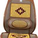Car Seat Cover Summer Cool Ventilated Breathable Wooden Bead Car Cushion Ice Silk Massage Pad Single Seat Durable Material