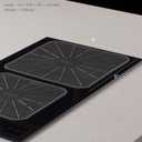 Lazy K Induction Cooktop Mat - Silicone Fiberglass Scratch Protector - for Magnetic Stove - Non slip Pads to Prevent Pots from Sliding during Cooking - Square (9inches) Black