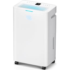 Dehumidifier, 4500 Sq.Ft Dehumidifier for Basement, with Drain Hose, Humidity Control and Auto Shut-off, Quiet Smart Compressor for Home, Bathroom, Garage and Large Rooms