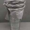 12 Inch Galvanized Metal Vases for Flowers - 5 Pcs Farmhouse Decorative Tall Flower Bucket with Handles, Rustic French Tin Planter Buckets for Wedding Decor (Silver)