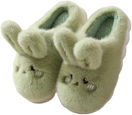 WYIKE Women's Warm Plush Bunny Animals Slippers Adult Cotton Men's Indoor non-slip Home Thick Bottom Slippers for Winter, Size 40-41