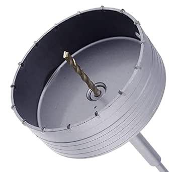 160mm / 6.3 inch Concrete Hole Saw with 220mm SDS Plus Connecting Rod, Cement Hole Saw for Concrete Cement Brick Wall Stone,Black (160mm (6.3 inch))