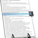 PowerKing Desktop Document Holder with 7 Adjustable Angles, Relieves Eyes and Neck Strain, Black Metal Paper Stand When Typing for Reading A4, Letters, Books, Receipts, Music Sheets, Textbooks