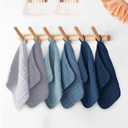 Ease Cubs 12 Pack Muslin Washcloths for Baby - 100% Cotton Baby Wash Cloths for or Baby Face Body Comfy and Soft for Newborn Infants Kids Girls and Boys - 12"x12" - Slate, Grey and Navy Series