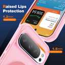 Compatible with Google Pixel 10 Pro XL Case with Magnetic Translucent Matte Phone Case with Anti-Fingerprint Tech [Compatible with Mag-Safe], Pink