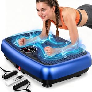 Vibration Plate Exercise Machine, 120 Speeds Full Body Workout Vibrating Plate for Lymphatic Drainage Weight Loss, 450 Lbs Capacity Shake Platform Machines for Home Women Men