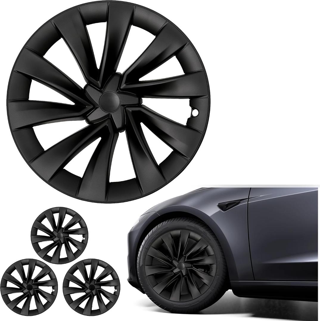 20 Inches Wheel Covers for 2025 2026 Tesla Model Y Juniper, Hub Protection Accessory, Replacement for Tesla Model Y 2025 Rim Protector, ABS Hubcaps 4-Piece