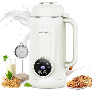 MAGETANG 7 in 1 Nut Milk Maker Machine 28oz Automatic Milk Maker for Homemade Coconut, Oat, Soy, Plant-Based Milk, Juice with 18H Delay Start/6H Keep Warm/Self Cleaning (White)