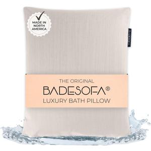 BADESOFA Luxury Bath Pillow S - Ultra Comfortable & Quick-Drying Bath Back Pillow - Washable Full Body Bath Pillow for Bathtub - Therapeutic Head and Neck Support - Luxury Spa Cushion in Ivory Pearl